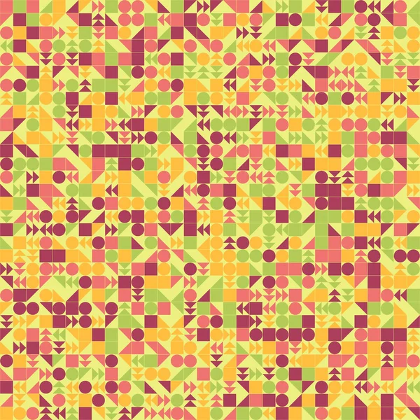 Abstrakte Farbe Geometrische Mosaik Muster Generative Computergestützte Kunst Illustration Nachahmung — Stockvektor