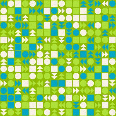 Soyut Geometrik Desen, üretken hesaplama sanatı çizimi 