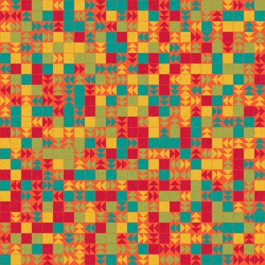 Soyut Geometrik Desen, üretken hesaplama sanatı çizimi 