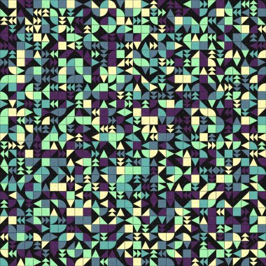 Soyut Geometrik Desen, üretken hesaplama sanatı çizimi 