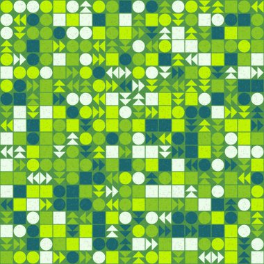 Soyut Geometrik Desen, üretken hesaplama sanatı çizimi 