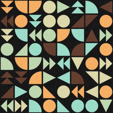 Soyut Geometrik Desen, üretken hesaplama sanatı çizimi 