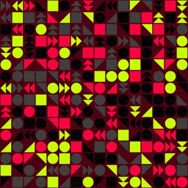 Soyut Geometrik Desen, üretken hesaplama sanatı çizimi 