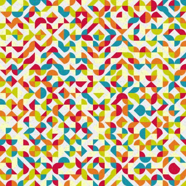 Soyut Geometrik Desen, üretken hesaplama sanatı çizimi 