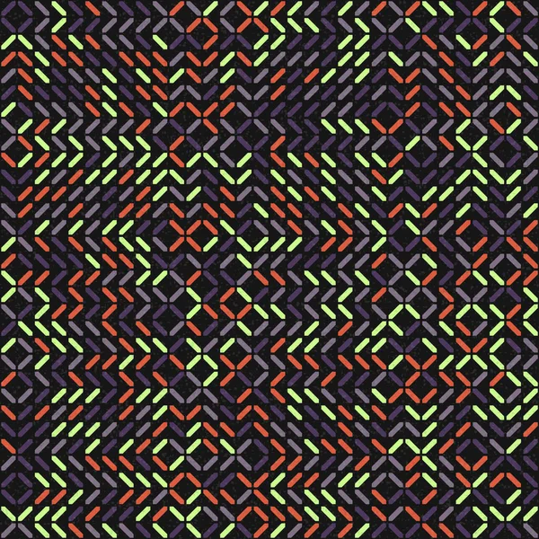 Abstract Color Geometric Tileable Pattern Generative Computational Art Illustration Elemento —  Vetores de Stock