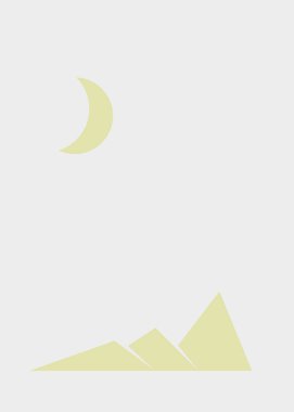 Geometrik Dağlar manzarası, sanat afişi çizimi