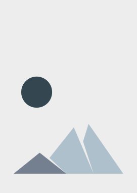 Geometrik Dağlar manzarası, sanat afişi çizimi