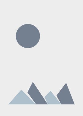 Geometrik Dağlar siluet manzara resmi