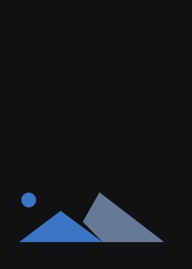 Geometrik Dağlar silueti, sanat afişi çizimi