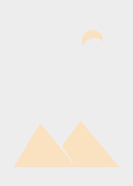 Geometrik Dağlar manzarası, sanat afişi çizimi