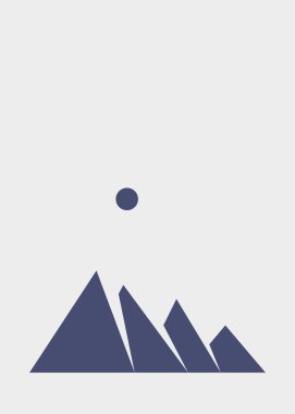 Geometrik Dağlar siluet manzara çizimi