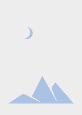 Geometrik Dağlar siluet manzara çizimi