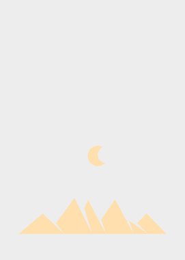 Geometrik Dağlar siluet manzara resmi