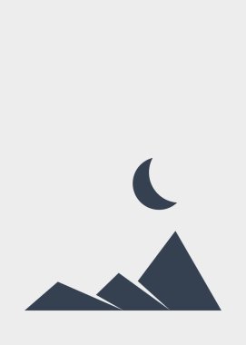 Geometrik Dağlar siluet manzara resmi