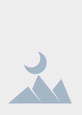 Geometrik Dağlar manzarası, sanat afişi çizimi