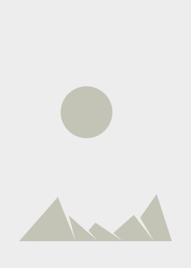 Geometrik Dağlar silueti, sanat afişi çizimi