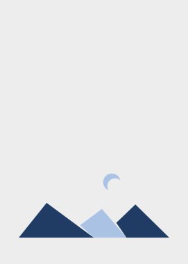 Geometrik Dağlar silueti, sanat afişi çizimi