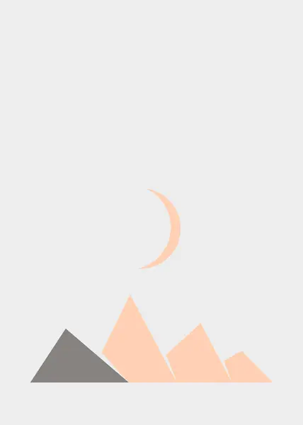 Montagnes Géométriques Silhouette Paysage Affiche Illustration — Image vectorielle