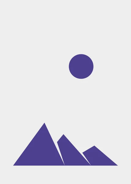 Γεωμετρικό Τοπίο Βουνά Εικονογράφηση Αφίσας Τέχνης — Διανυσματικό Αρχείο