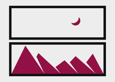 Geometrik Dağlar siluet manzara resmi