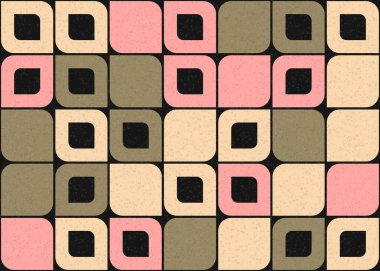 Soyut Geometrik Desen üretken hesaplama sanatı çizimi