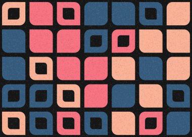 Soyut Geometrik Desen üretken hesaplama sanatı çizimi