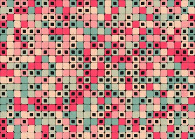 Soyut Geometrik Desen üretken hesaplama sanatı çizimi