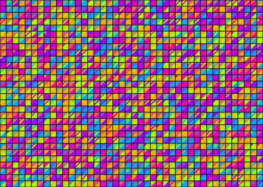 Soyut Geometrik Desen üretken hesaplama sanatı çizimi