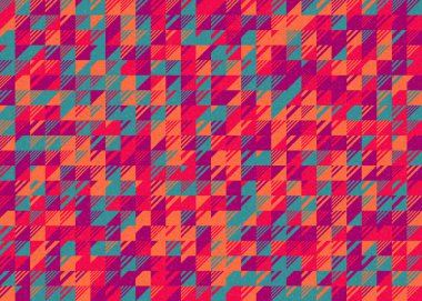 Soyut Geometrik Desen üretken hesaplama sanatı çizimi