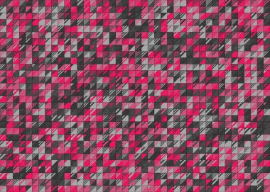 Soyut Geometrik Desen üretken hesaplama sanatı çizimi