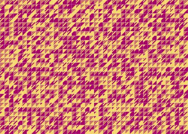 Soyut Geometrik Desen üretken hesaplama sanatı çizimi