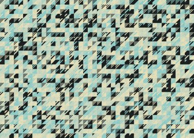 Soyut Geometrik Desen üretken hesaplama sanatı çizimi