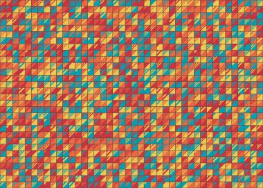 Soyut Geometrik Desen üretken hesaplama sanatı çizimi