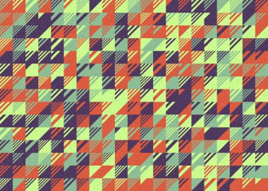 Soyut Geometrik Desen üretken hesaplama sanatı çizimi