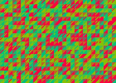 Soyut Geometrik Desen üretken hesaplama sanatı çizimi