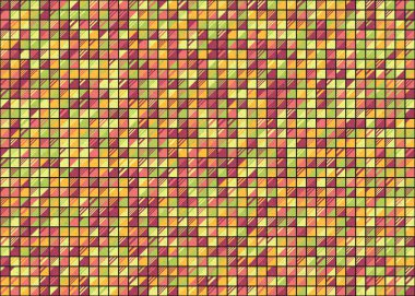 Soyut Geometrik Desen üretken hesaplama sanatı çizimi