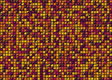 Soyut Geometrik Desen üretken hesaplama sanatı çizimi