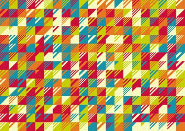 Soyut Geometrik Desen üretken hesaplama sanatı çizimi