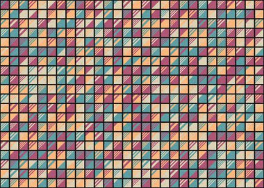 Soyut Geometrik Desen üretken hesaplama sanatı çizimi