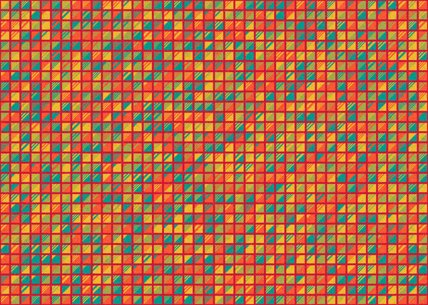 Абстрактная геометрическая иллюстрация генеративного вычислительного искусства