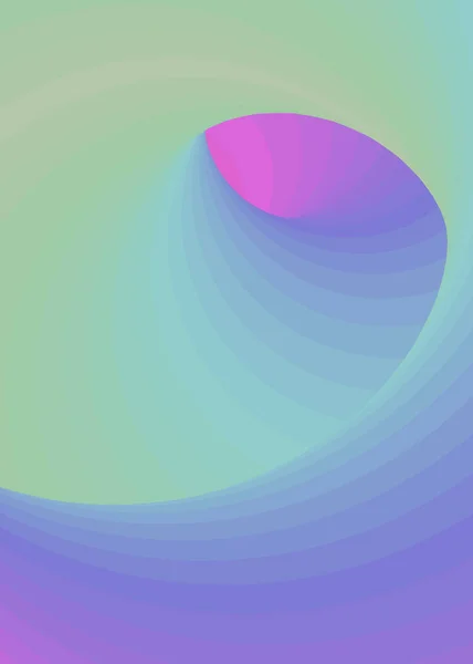 Farbe Swirl Warmhole Vortex Twist Generative Art Hintergrundillustration — Stockvektor