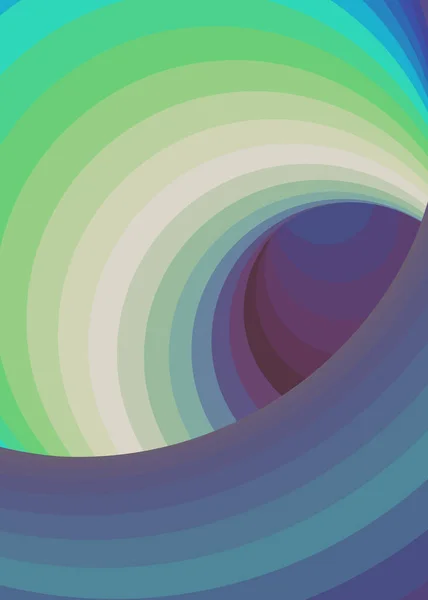 Farbe Swirl Warmhole Vortex Twist Generative Art Hintergrundillustration — Stockvektor