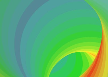 Renkli girdaplı solucan deliği, dijital sanat