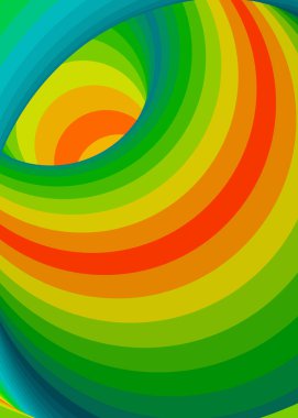 Renkli girdap solucan deliği girdabı bükülmesi, üretken sanat vektörü çizimi