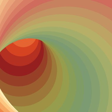 Renkli girdap solucan deliği girdabı bükülmesi, üretken sanat vektörü çizimi