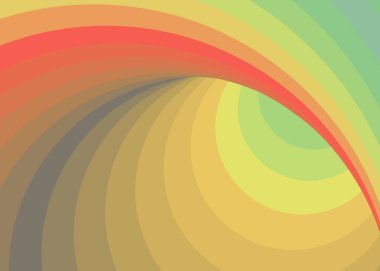 Renkli girdaplı solucan deliği, dijital sanat