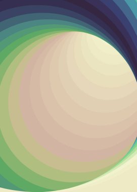 Renkli girdaplı solucan deliği, dijital sanat