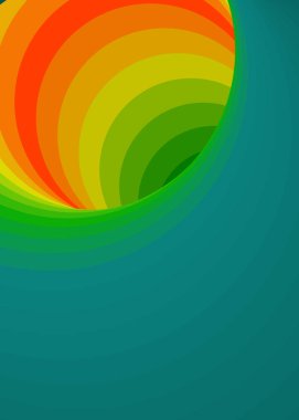 Renkli girdaplı solucan deliği, dijital sanat