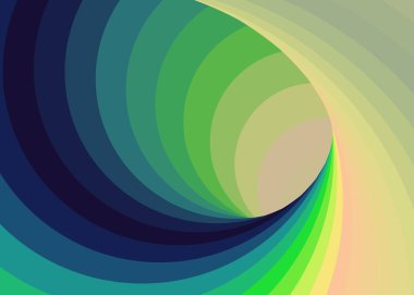 Renkli girdaplı solucan deliği, dijital sanat