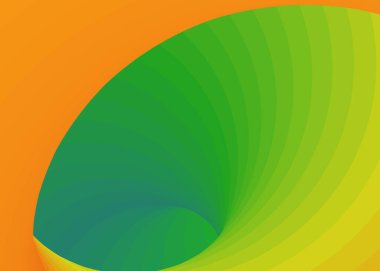 Renkli girdaplı solucan deliği, dijital sanat